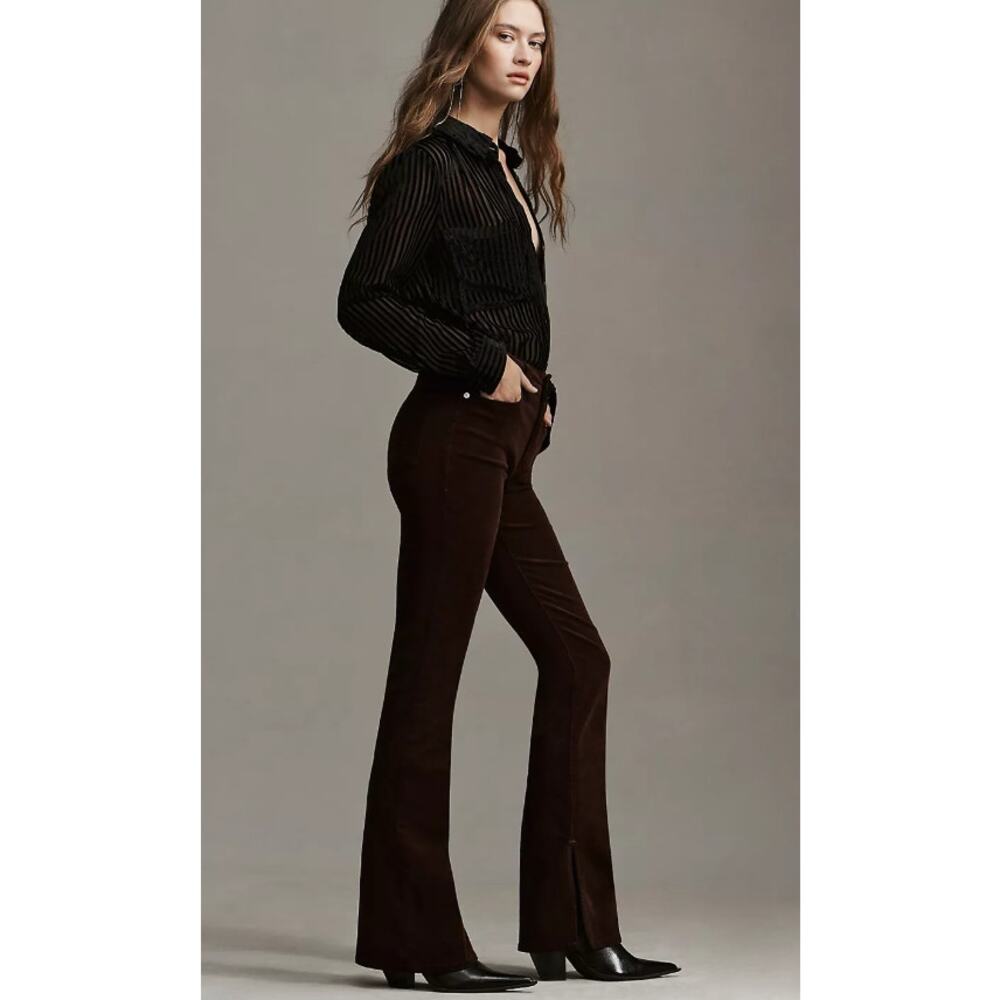 New Frame Corduroy Le Mini Boot Slit Mid-Rise Jeans - 33 waist - Picture 3 of 4